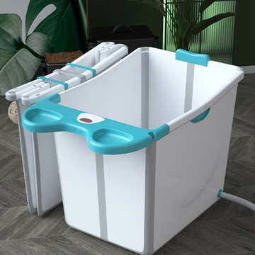 優購生活~世紀寶貝米恩折疊泡澡桶兒童嬰兒游泳洗澡盆大童泡澡桶折疊免安裝洗澡桶 泡澡桶 洗腳桶 洗澡盆 洗腳盆 冬天 浴盆