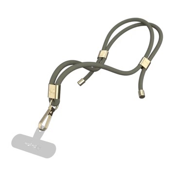 One More手機背帶掛繩組，可調長度，高品質金屬配件  橄欖綠  1組