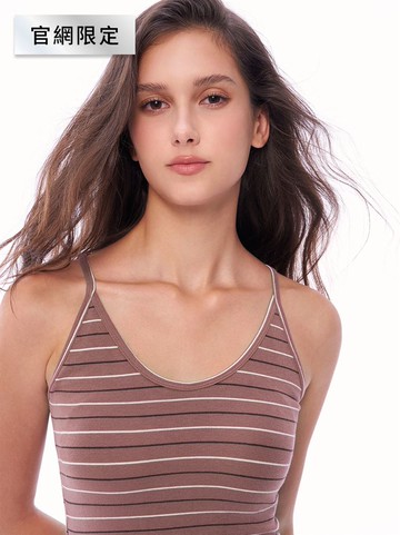 V領美肩舒適條紋Bratop-紅底花布 | 官網限定