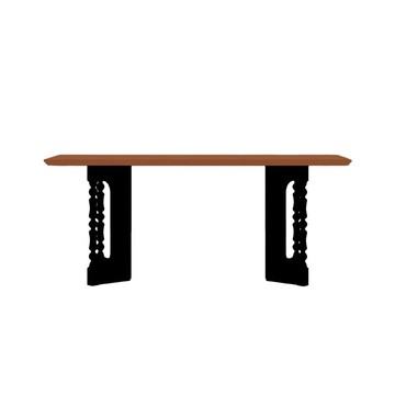 法式復古實木餐桌椅組合家用餐廳方桌飯桌多功能會議書桌大板桌[DD030109]