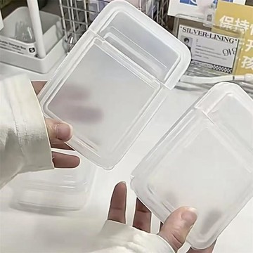 透明翻蓋大容量收納盒 防塵防潮設計 小卡咕卡專用 多功能分類整理收納盒 收納盒 桌麵收納盒 小卡收納盒 卡套收納盒