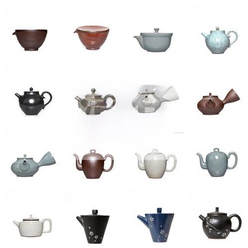 粗陶鎏銀大號側把壺手抓中式復古風德化陶瓷窯變提梁沏茶壺泡茶器