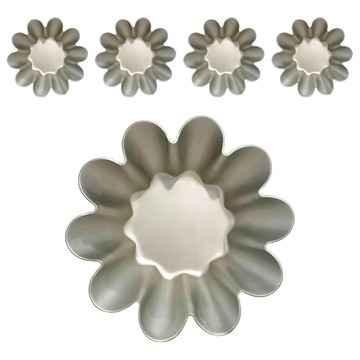 SaNNeNg 三能 小花蛋糕模 陽極 SN62265 5個  94 x 30mm  1組