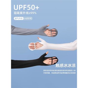 冰袖女防曬2025新款夏季防紫外線透氣薄款護手臂騎行開車冰絲袖套