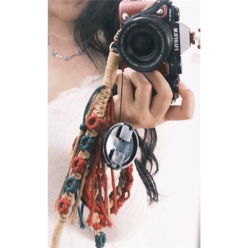 復古文藝相機背帶腕帶編織富士xt30t5索尼康佳能r8徠卡用快拆調節