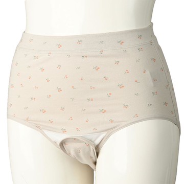 akachan honpo - 產後護理內褲-腹部舒適款 小花-灰色
