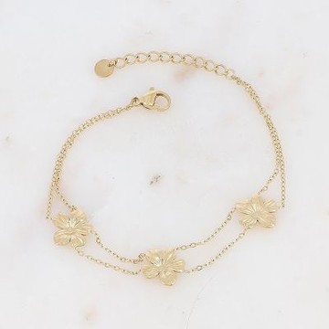 ikita Paris 花朵雙鍊金手鍊