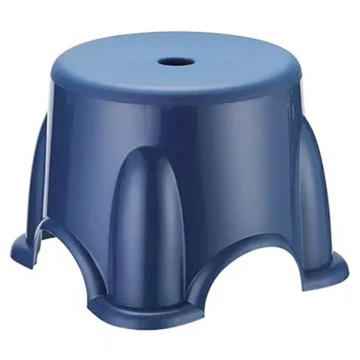 莫蘭迪色防滑小圓凳 PP材質  藍色  1個