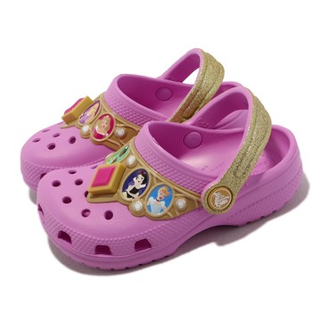 Crocs 涼拖鞋 Classic Disney Lights Clog T 童鞋 粉 燈鞋 公主 迪士尼 2083596SW