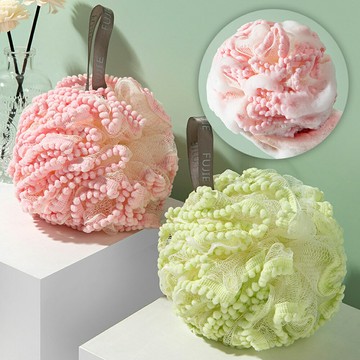 ✨台灣現貨?? 可掛式花邊起泡沐浴球 搓澡球 浴球 泡泡沐浴球 洗澡球 起泡球 洗澡 搓澡 刷背 浴球 #丹丹悅生活