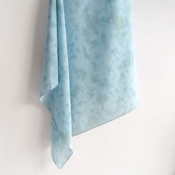 T.H.Ani 手工原創渲染絲巾-寬心 藍染 植物染 頭巾 絲巾 圍巾