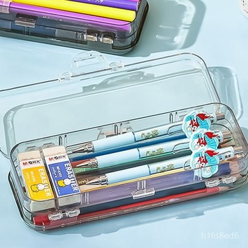 ⭐️鉛筆盒 筆盒透明立式雙層簡約大容量鉛筆盒學生用文具筆盒 學生必備