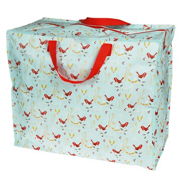 Rex LONDON 衣物 棉被超大多功能防水環保收納袋 萬用袋 RL29838 58 x 28 x 48cm 78L  小鳥覓食  1個