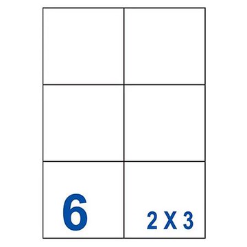 裕德Unistar三用列印電腦標籤/UH99105/白色/6格/99x105mm/100張/盒