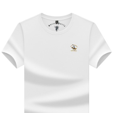 【新款熱賣】純棉正品保羅大牌夏季圓領短袖男士t恤衫青年寬松休閑純色t恤男士