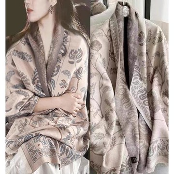 羊絨披肩女外套時尚洋氣高檔蓋毯子辦公室空調房午睡保暖圍巾外搭