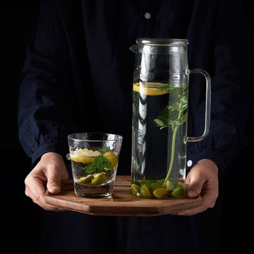 江南生活北歐創意防爆玻璃檸檬茶壺果汁壺涼水壺耐高溫熱開水茶壺