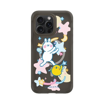 iPhone 15 Pro Max AirX 本質黑 - 懶散兔與啾先生 Lazy Rabbit and Mr.Chu - 魔法