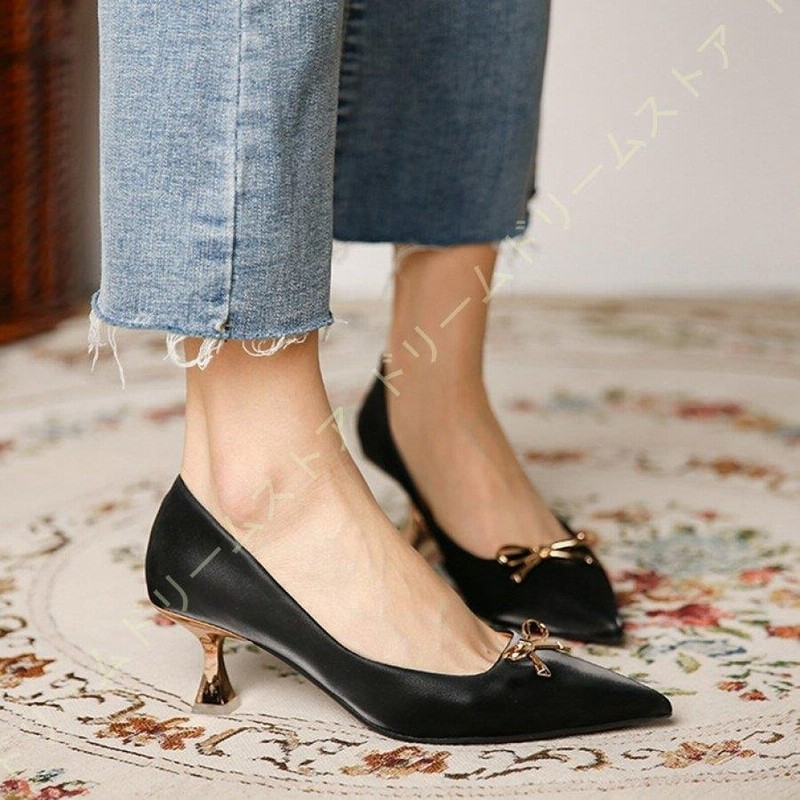 ハイヒール パンプス スムース ポインテッドトゥ ピンヒール 6cm 女性 おしゃれ パンプス リボン かわいい 定番パンプス コンフォート ハイヒールシューズ 通販 Lineポイント最大0 5 Get Lineショッピング