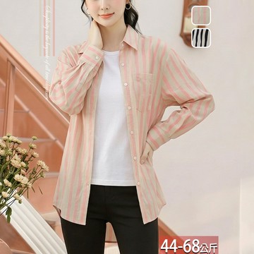 翻領條紋防曬開衫(15)【616687X】【現+預】☆流行前線☆