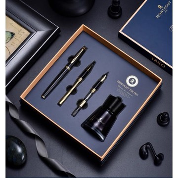 【BRAVOMART HOME】高級時尚四件組鋼筆禮盒 (附贈禮盒提袋) 客製化刻字 生日禮物 升遷禮物 商務送禮