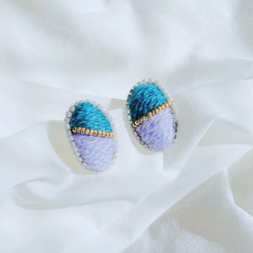 Óvalo。日常裡的平衡形狀 - 刺繡耳飾