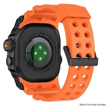 金屬保護殼+矽膠錶帶兼容 Apple Watch Ultra 3 2 1 49mm