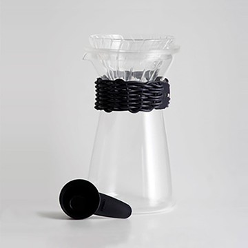 HARIO x i ro se｜黑色皮革藤編咖啡壺700ml VCC-02-LZB