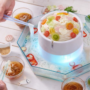 日本公司貨 DOSHISHA DWT-19 流水素麵機 流水麵機 LED 發光 涼麵 蕎麥麵  夏日親子同樂 日本必買代購