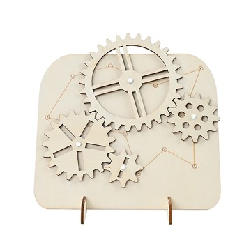 「藍象科學小實驗」齒輪傳動益智教具STEAM材料科技小製作小模型手工DIY實驗推薦