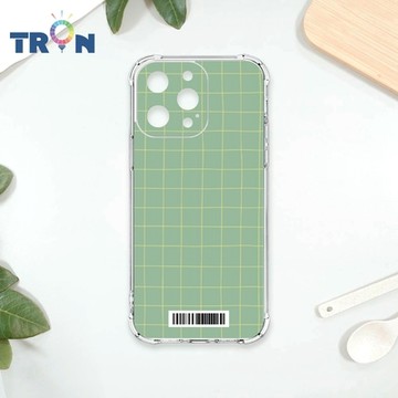 TRON IPHONE 15 PRO MAX 手繪簡約方格紋B款 四角防摔載具殼 軟殼 手機殼