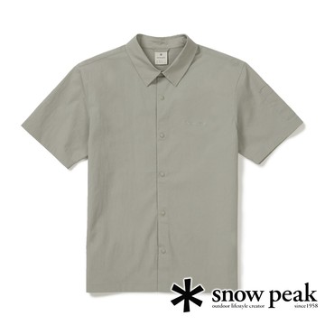 【Snow Peak韓系】男Root短袖襯衫『灰』MMR-SH62 戶外 露營 登山 健行 休閒 時尚 出國 旅遊 短袖 襯衫