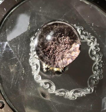 巴西粉紅幽靈球 粉幽靈 冰亮 星光 水晶 擺設 連座 phantom