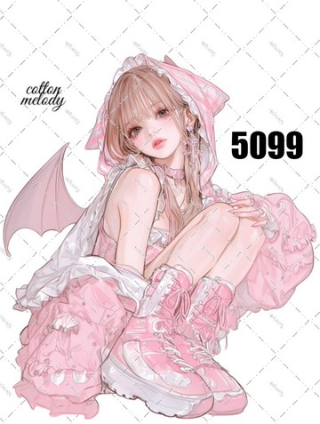 原廠貼紙 no.5099 人物貼紙 原創貼紙 原創人物貼紙 裝飾貼紙 棉質旋律