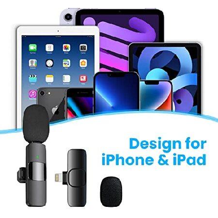 pamu Wireless Lavalier Microphone for iPhone, iPad, Noise Cancelling Lav mic, Professional Mini Microphone Use for Tiktok Video Podcast Vlog I