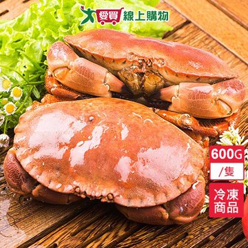 熟凍麵包蟹600g上/隻【愛買冷凍】