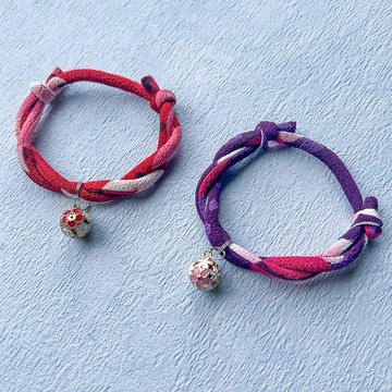 日本犬貓和布項圈(可調式)--深桃系列