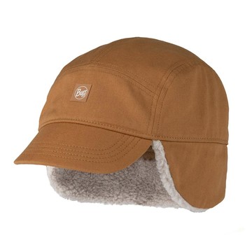 【墾趣】BUFF Fall Line Cap刷毛兩用遮耳保暖帽-淺咖啡