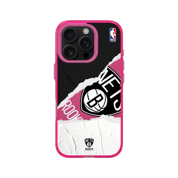 iPhone 16 Pro Clear 粉漾桃 - NBA - 熱血系列-布魯克林籃網 Brooklyn Nets - Sweat and Tears