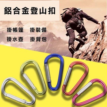 🔥台灣現貨24H出貨🔥鋁合金登山扣 24H出貨 5號D型扣環 D型環 掛環 吊環 掛扣 鑰匙扣 水瓶扣 多色可選