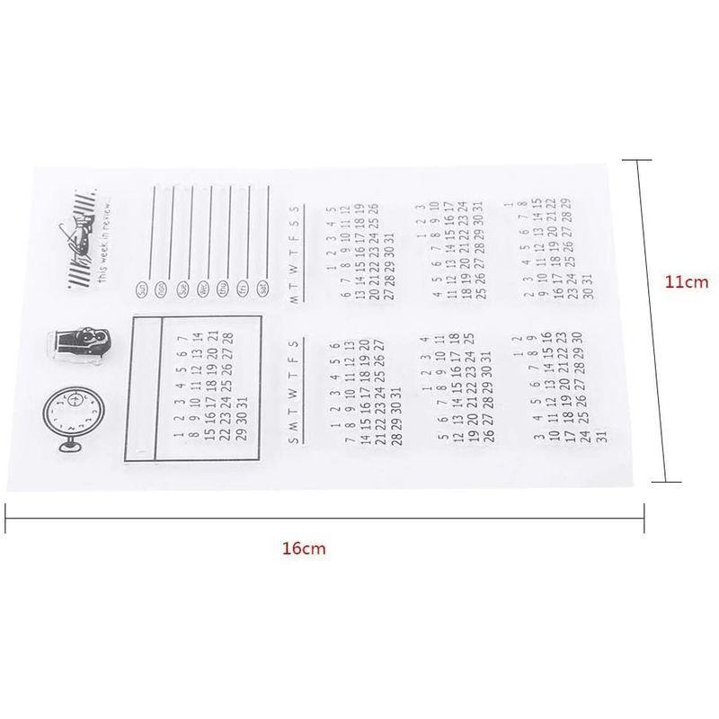日記カレンダー用 シリコーンスタンプ 透明 スタンプクラフト