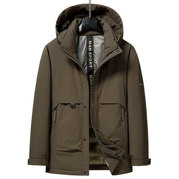 【巴黎精品】真 羽絨90%白鴨絨 羽絨外套鴨絨夾克-連帽衝鋒衣秋冬新款男外套3色a1is54