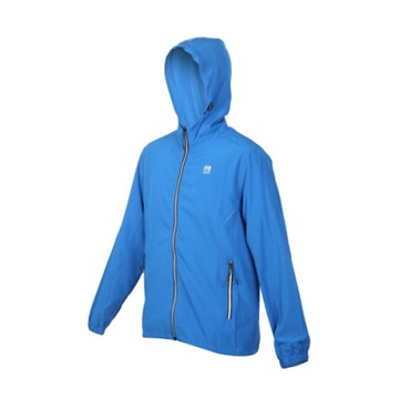 FIRESTAR 男輕量彈性連帽外套-反光 慢跑 路跑 J0571-92 寶藍銀黑