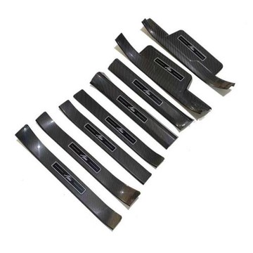 適用于AVANZA ALZA碳纖紋內外門檻條迎賓踏板改裝專用保護防踩條