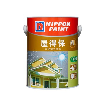 立邦 屋得保半光外牆漆 米黃 5L