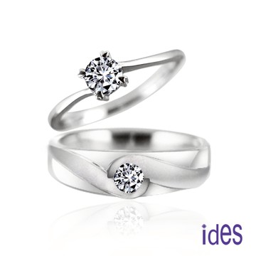 ides愛蒂思 情牽幸福。30分與10分E/VS1八心八箭完美3EX車工鑽石對戒/求婚結婚戒