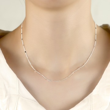 AchiCat．925純銀項鍊．鎖骨鍊．素鍊｜客製化刻字．CS23023