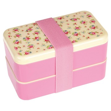 Rex LONDON 餐具 + 雙層餐盒  玫瑰  1個