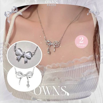 🥀旺斯女孩🥀鑲鑽雙結短項鍊女 蝴蝶結項鏈 今年必買 鎖骨鏈 細項鍊