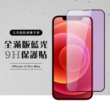 IPhone 12 PRO MAX 保護貼 滿版黑框藍光玻璃鋼化膜